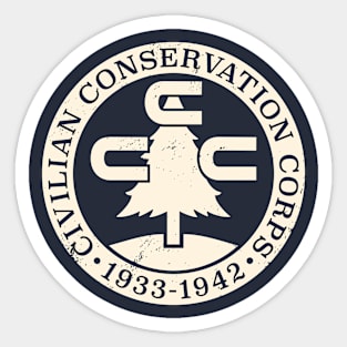 Civilian Conservation Corps - Circle Tree Badge Sticker